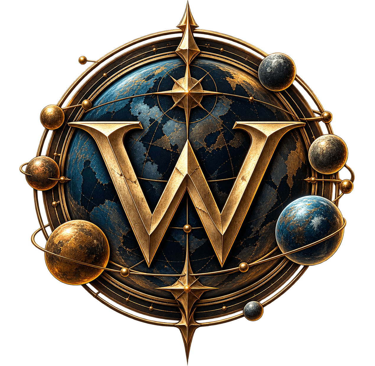 Weaveryn celestial globe logo